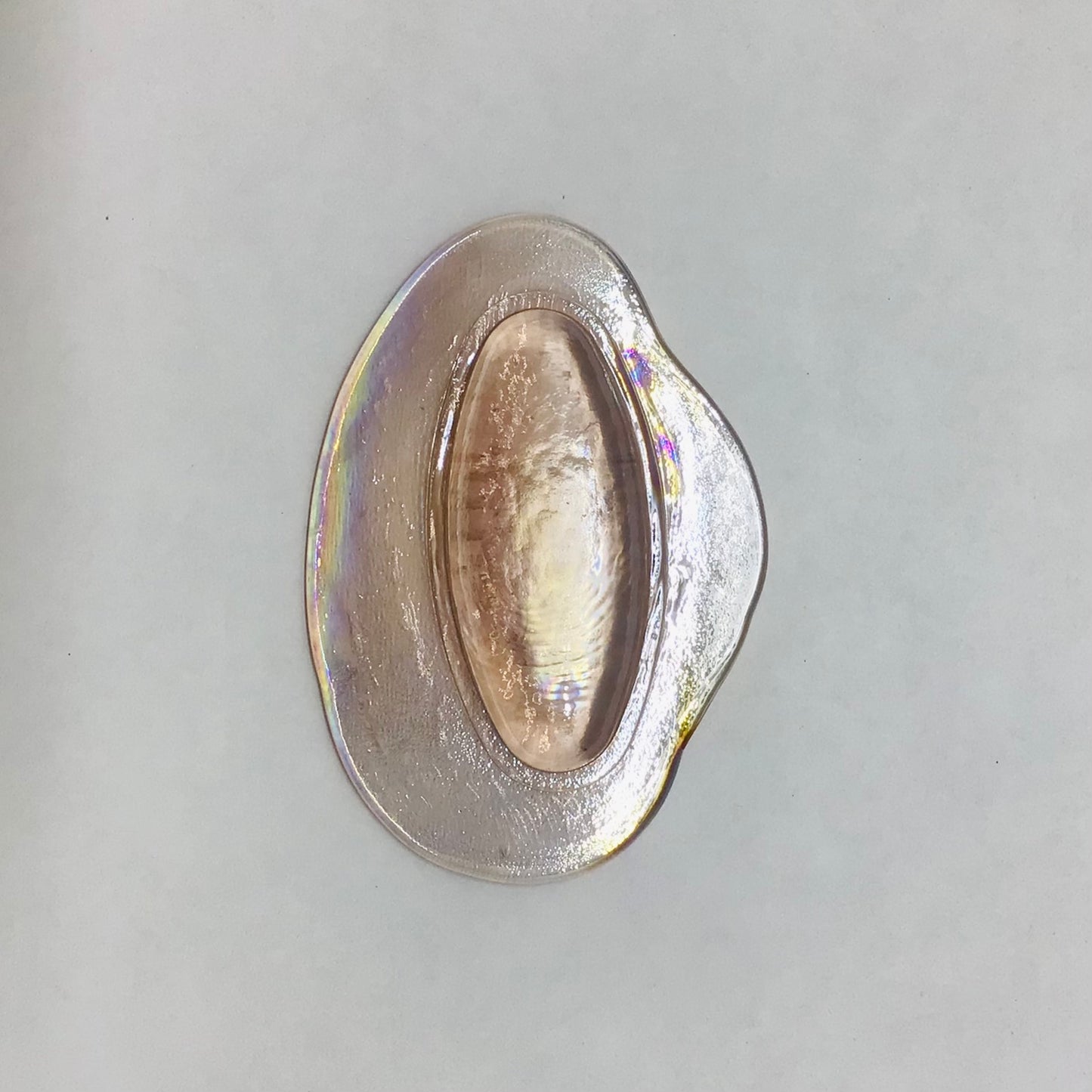 Pressed Glass Jewels - Irid Oval