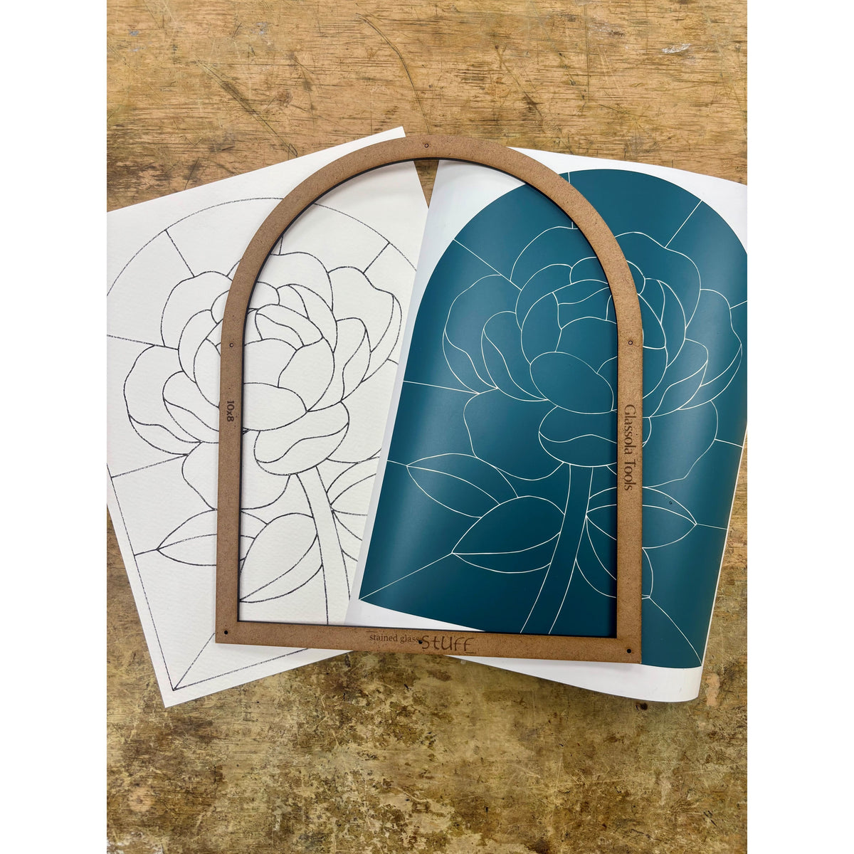 Peony Rounded Arch Pattern & Frame Kit