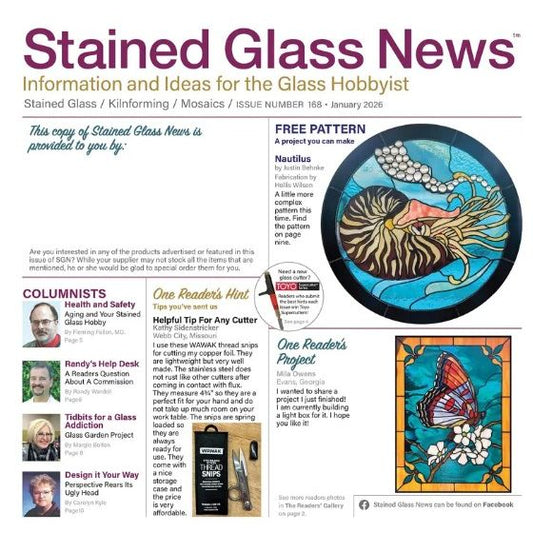 Postage to the USA for 5 issues of Stained Glass News
