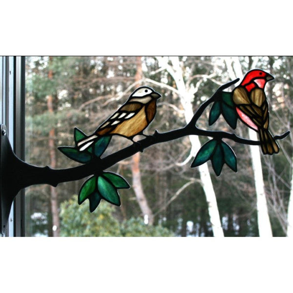 Purple Finches Window Branch and Pattern Kit