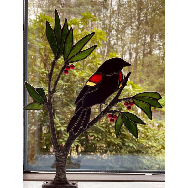 Red-Winged Blackbird Window Branch and Pattern Kit