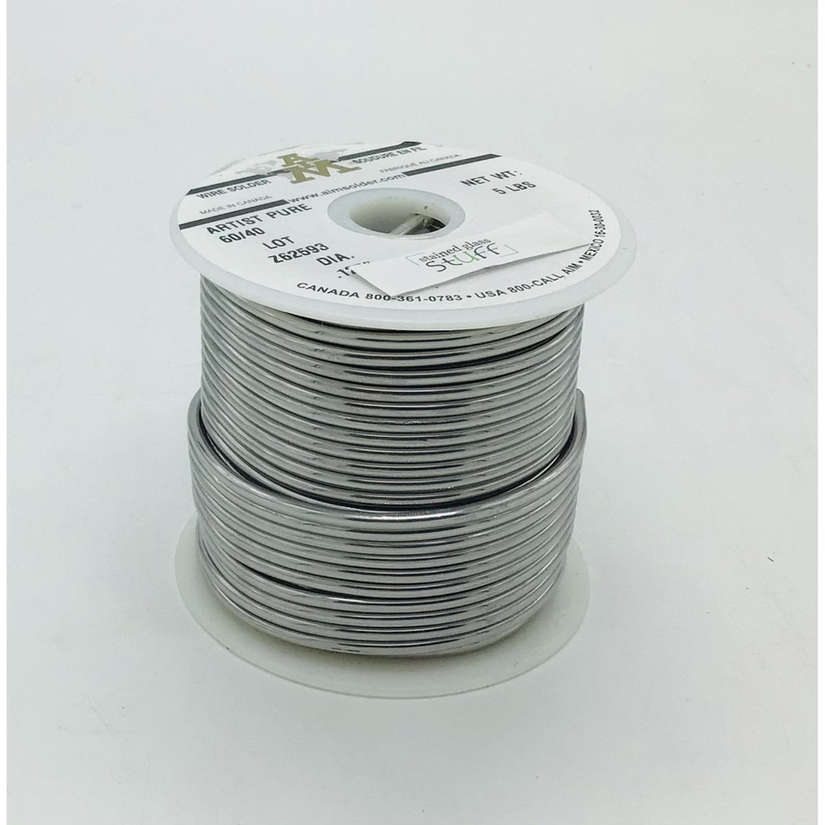 60/40 Solder for Stained Glass 5 lb. spool - High quality Price Metal