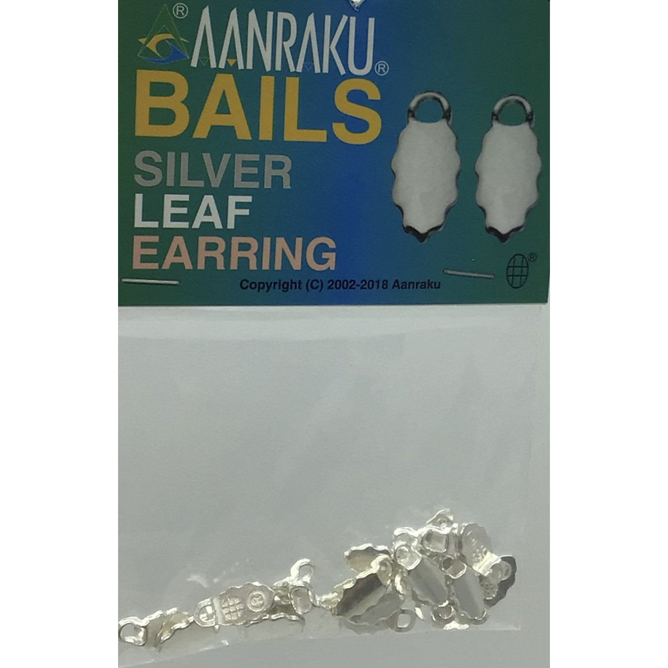 Bails, Silver Leaf Earring, 12 pairs