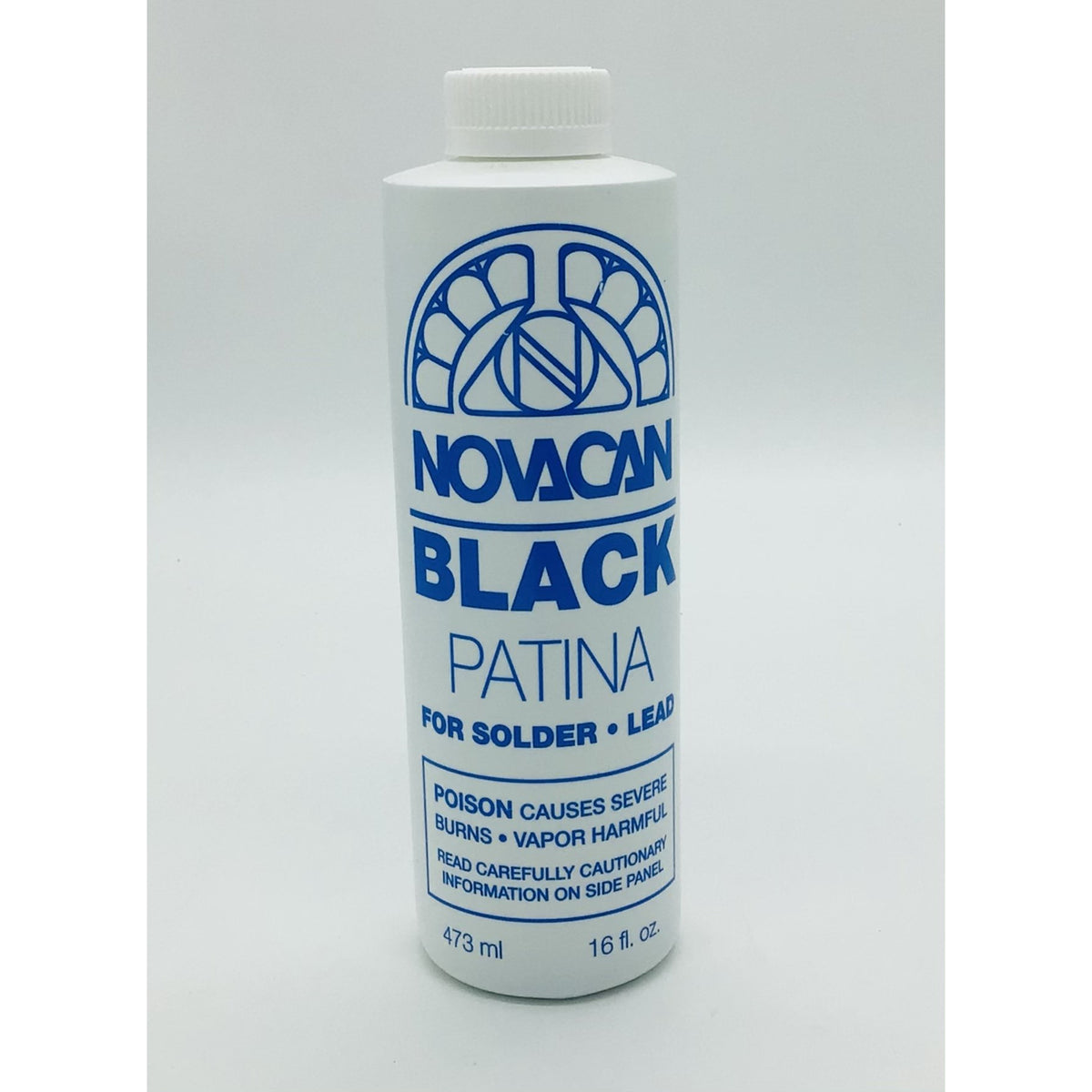 Black Patina For Lead & Solder (8 Oz) by Novacan, Stained Glass Supplies