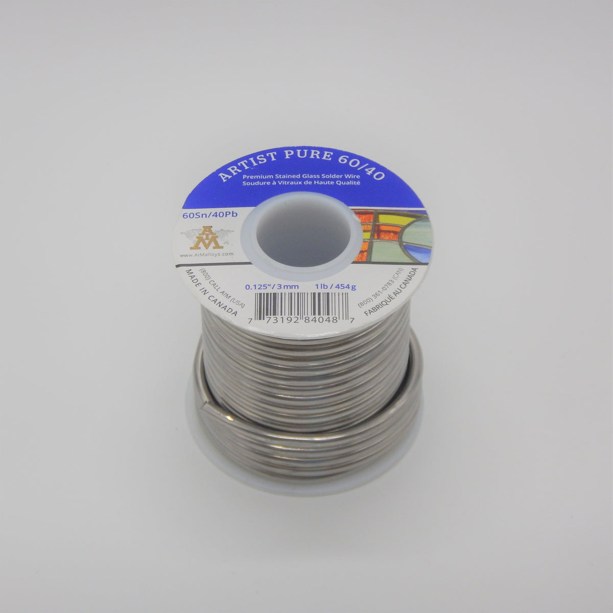 AIM Artist Pure 60/40 Premium Stained Glass Solid Core Solder Wire