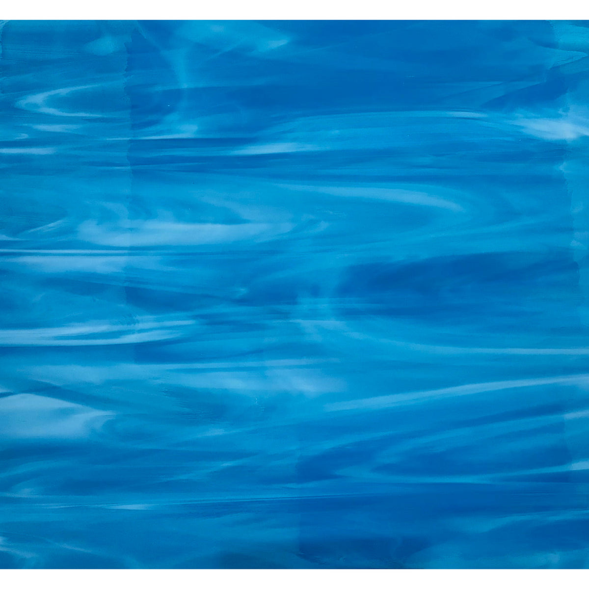 Oceanside 833.73SF, Deep Aqua/White Cyan Stained Glass Stuff