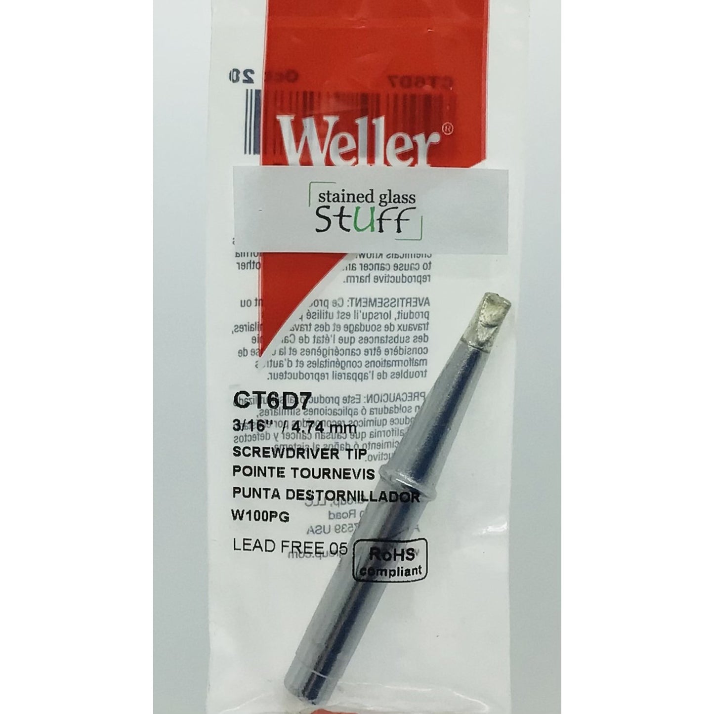 Weller Iron Chisel Tip, 3/16”, 700F