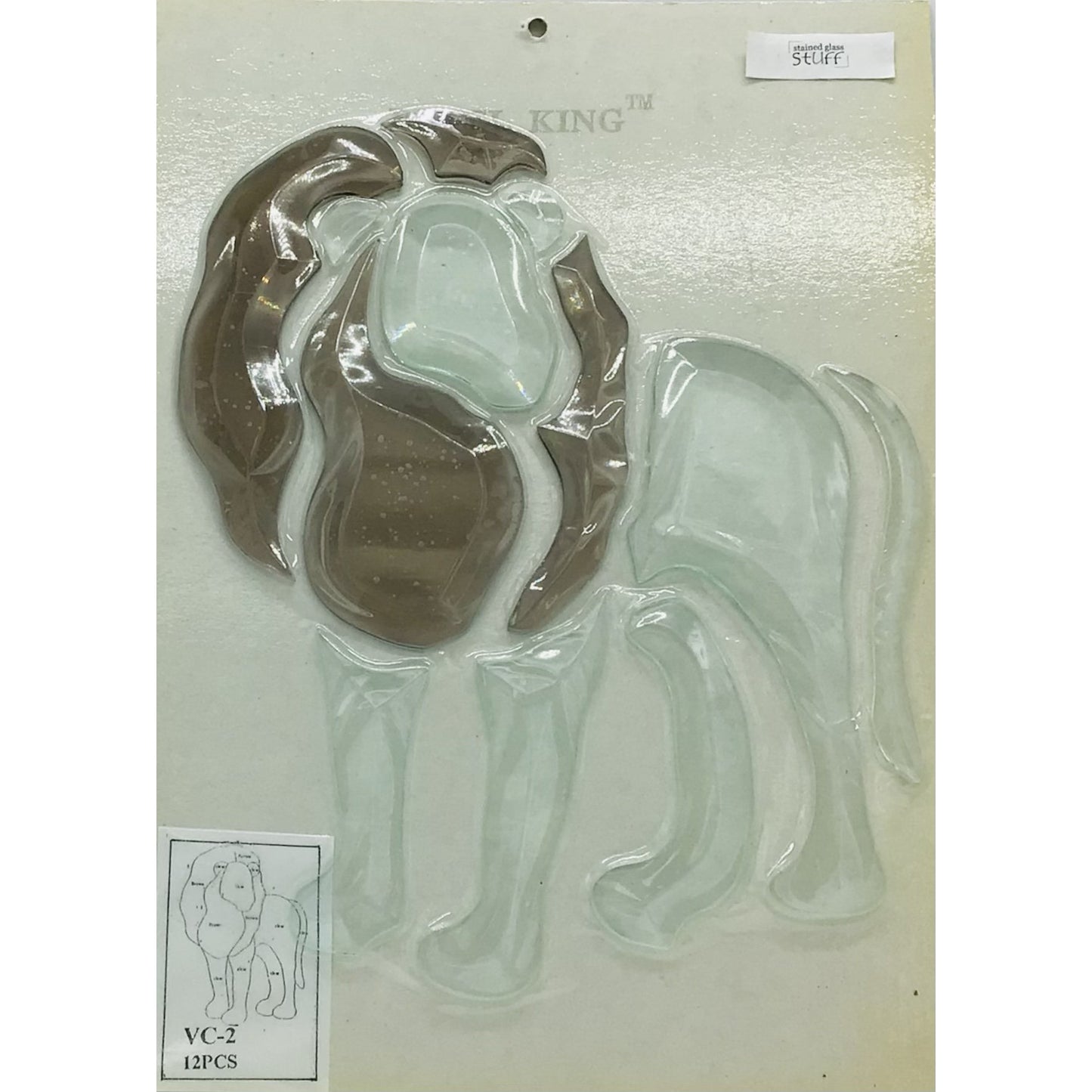 VC-2 Lion Bevel Cluster, clear/bronze