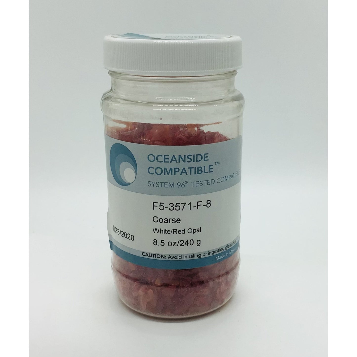 Frit, White/Red Opal, 3571-96-8