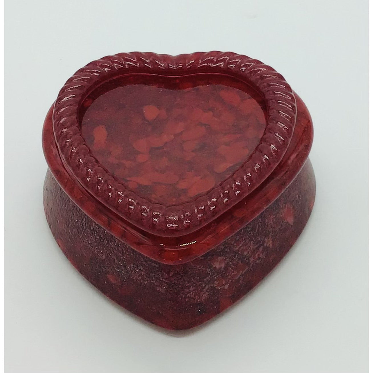 Heart Frit Cast Glass Box
