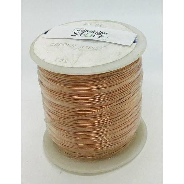 Bare Copper Wire, 22 gauge, 16 oz roll Stained Glass Stuff