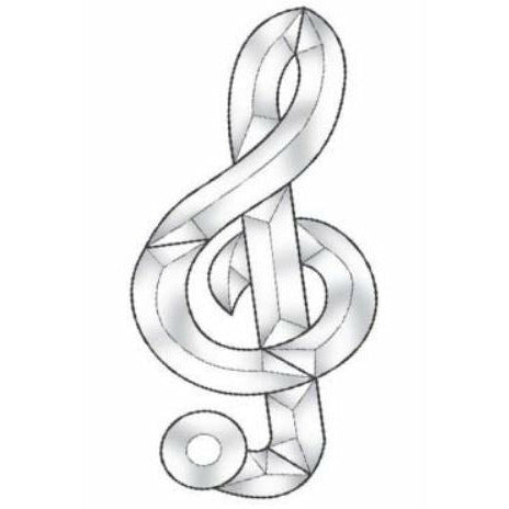 EC 135, Treble Clef Bevel Cluster, clear