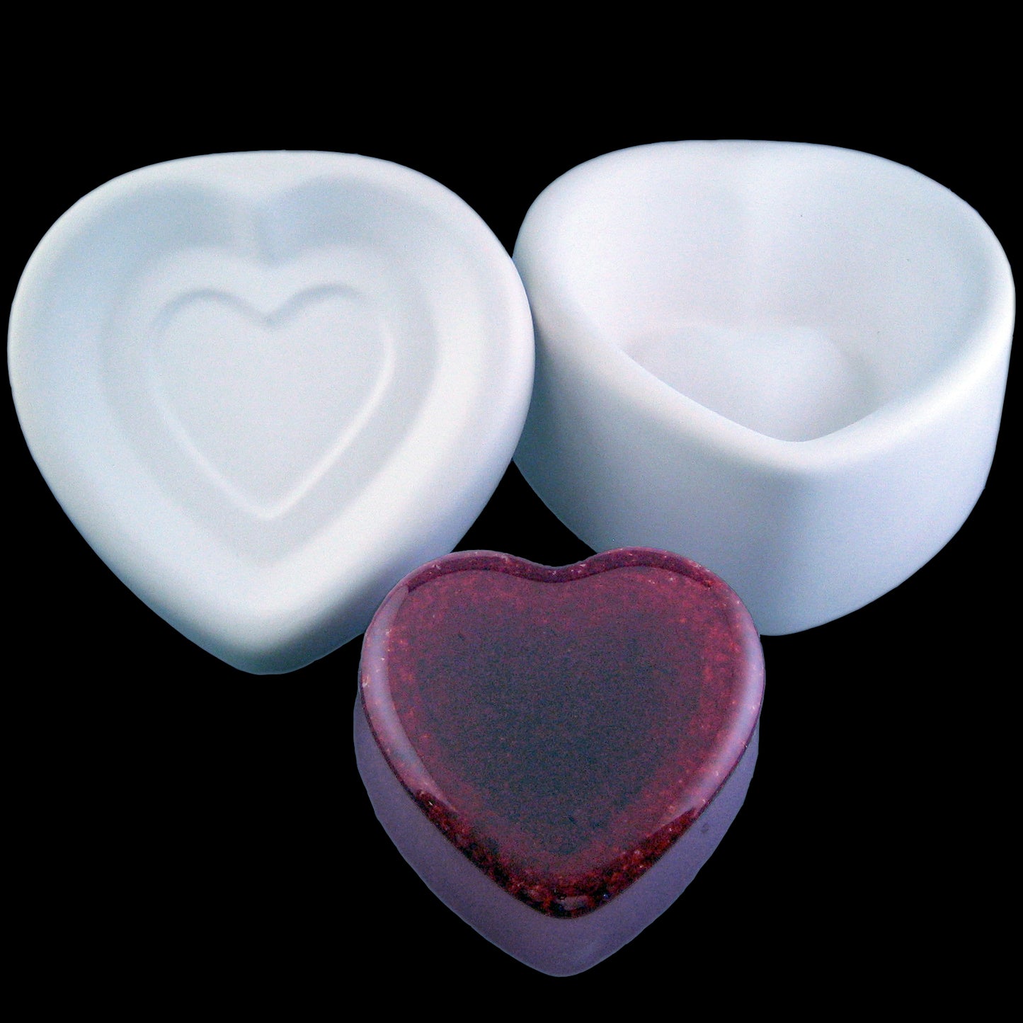 Colour de Verre 3 1/2” Heart Box Mold