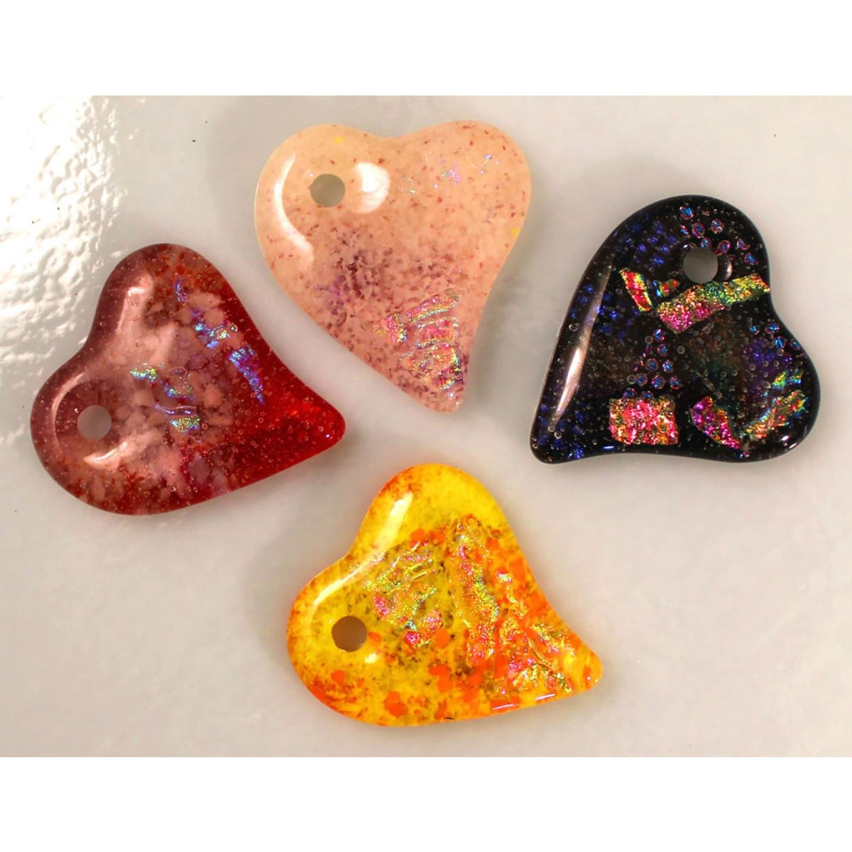 LF133 Creative Paradise Quad Heart Holey Mold Stained Glass Stuff