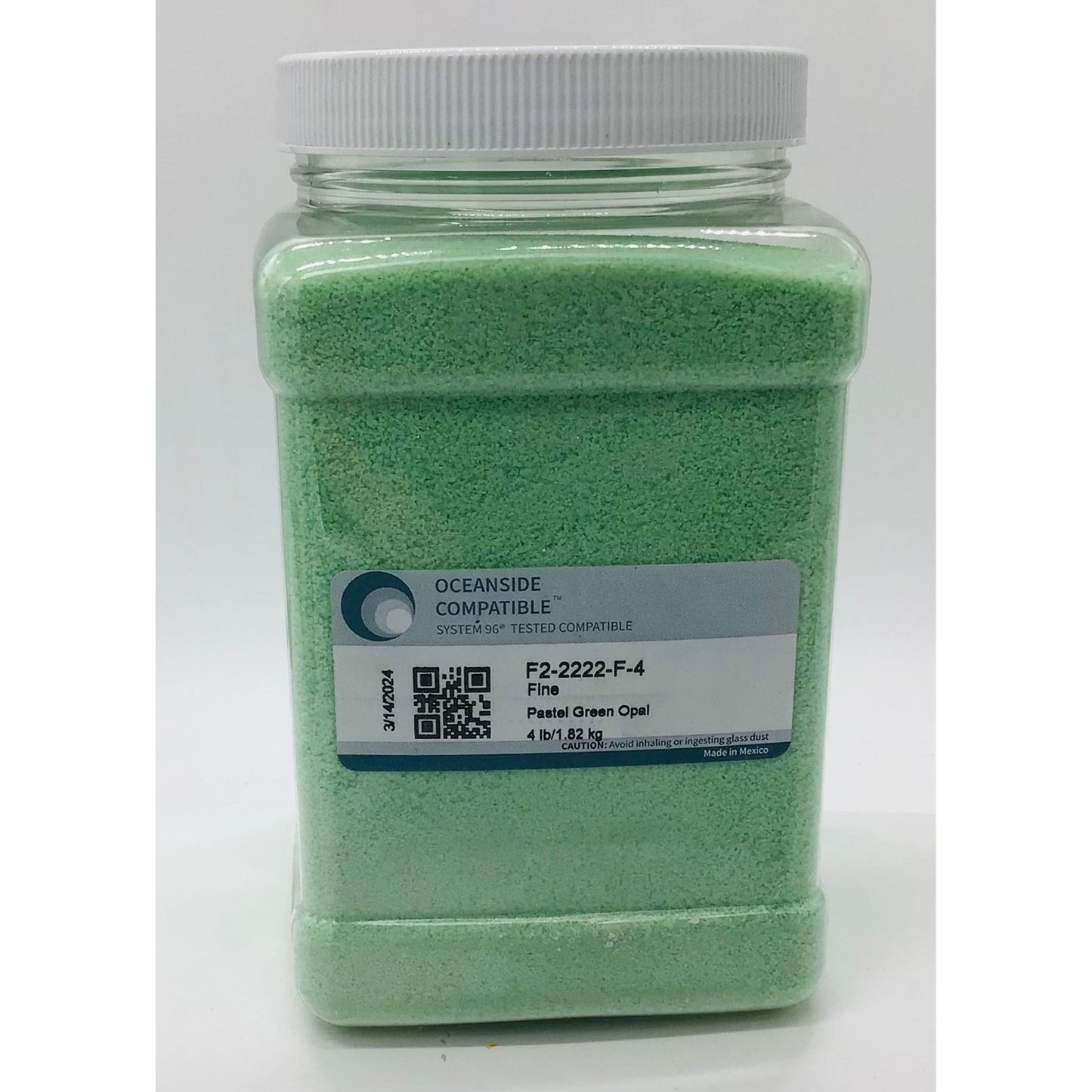 Frit, Pastel Green Opal, 2222-96-4, 4 lb jar