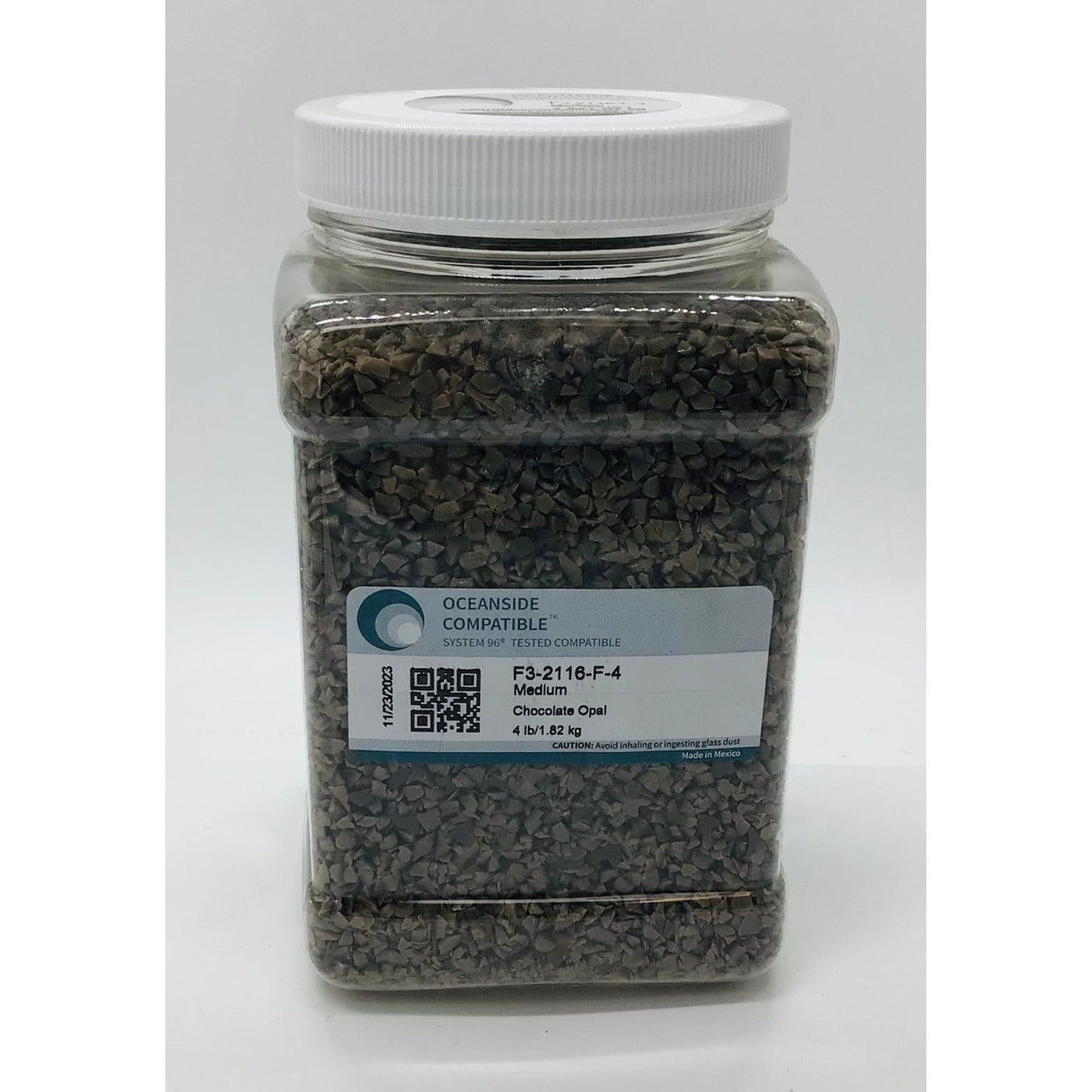 Frit, Chocolate Brown Opal, F3-2116-96-4, 4 lb jar