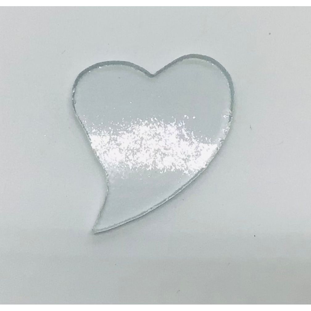 COE 96 Millefiori Cap Offset Heart x 5