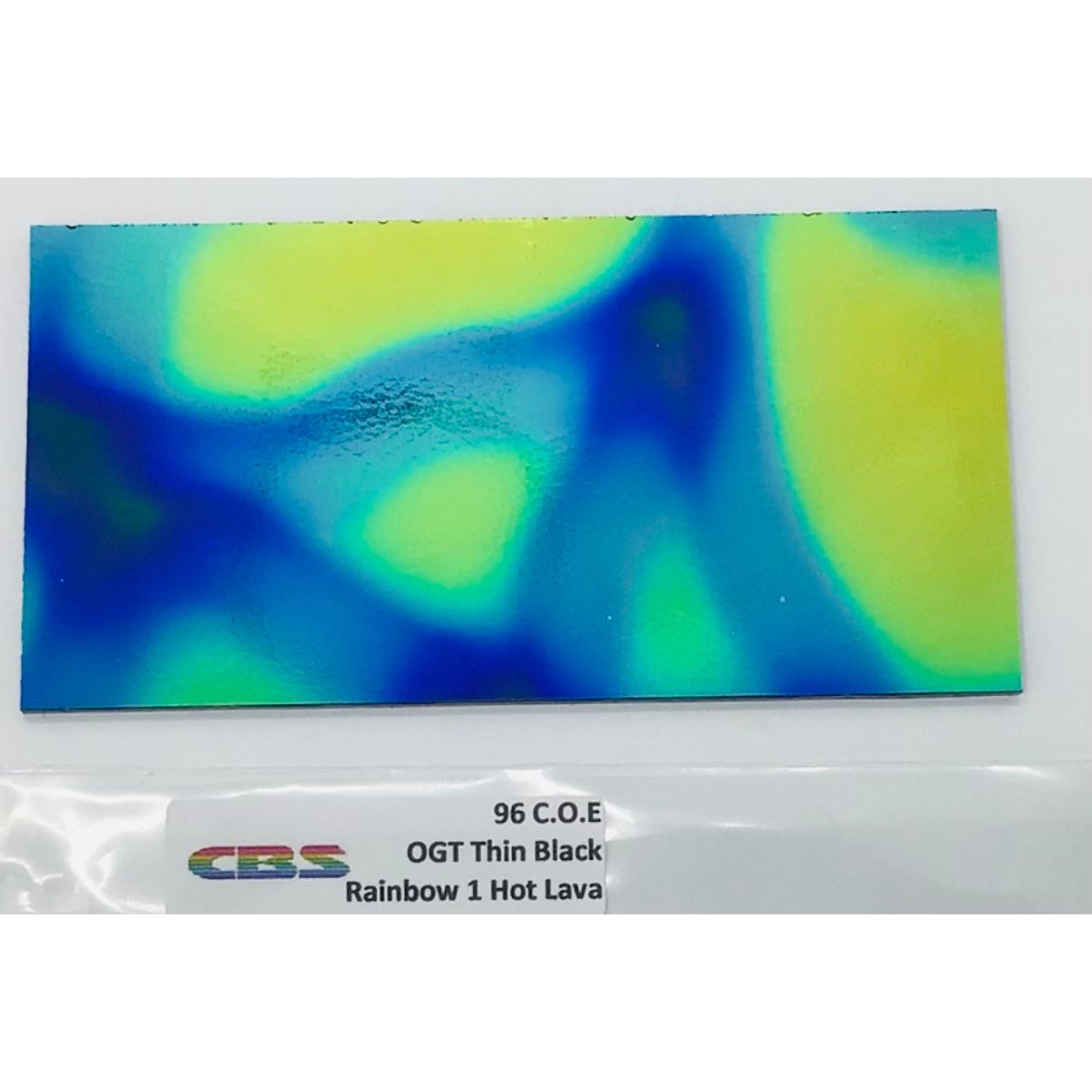 CBS 2” x 4” Dichro on Black COE 96