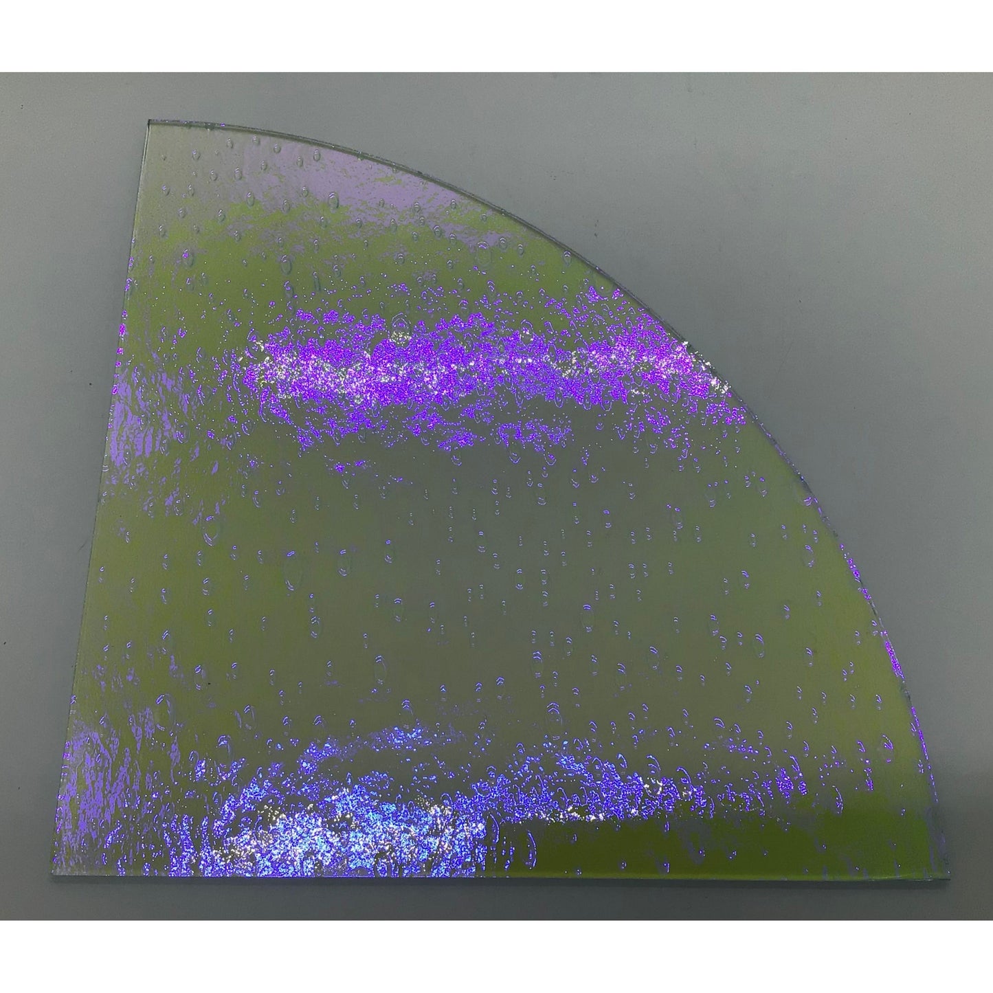 green magenta on clear rainwater