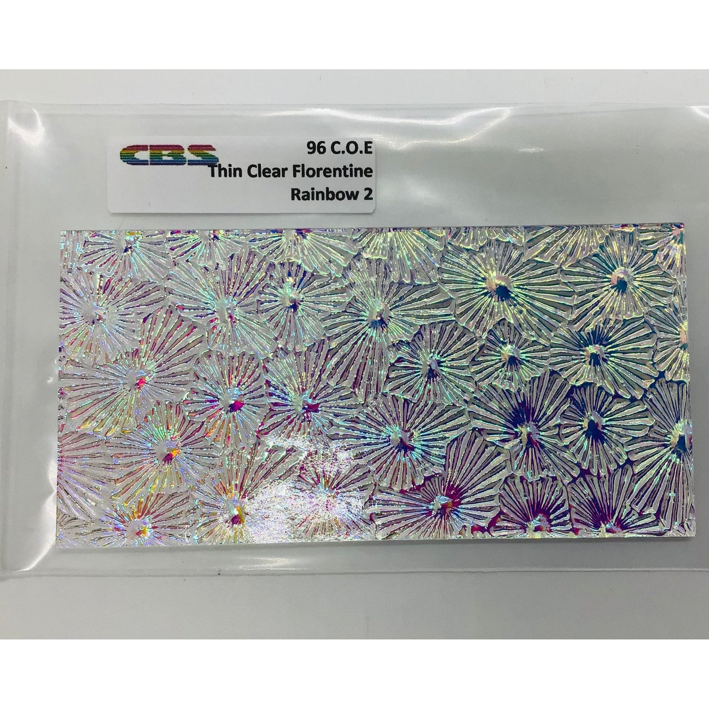 CBS 2” x 4” Dichro on Clear COE 96