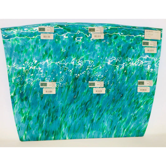 Fremont Antique Glass 304SF Crackle - Emerald Green and Teal on Clear Crackle