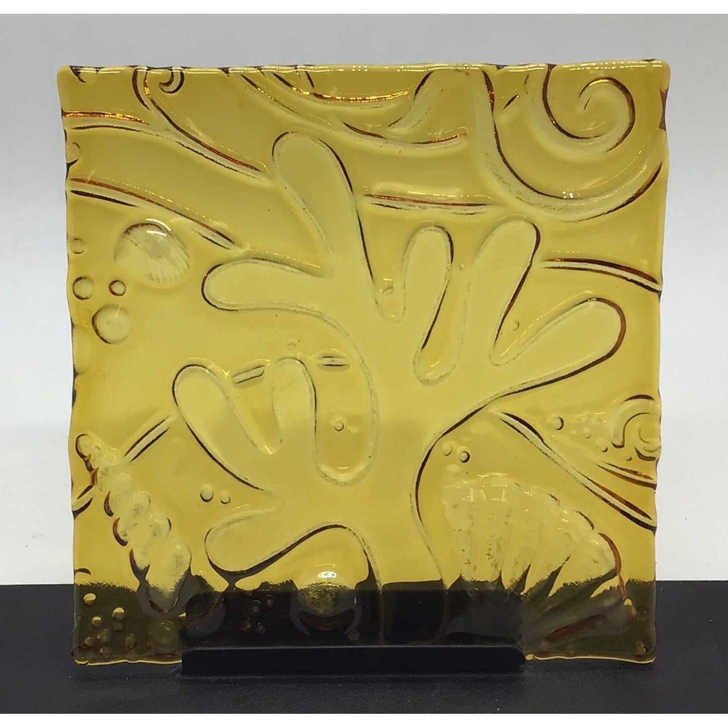 Fused Glass Textured Tiles - 6” Square