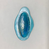Pressed Glass Jewels - Irid Oval