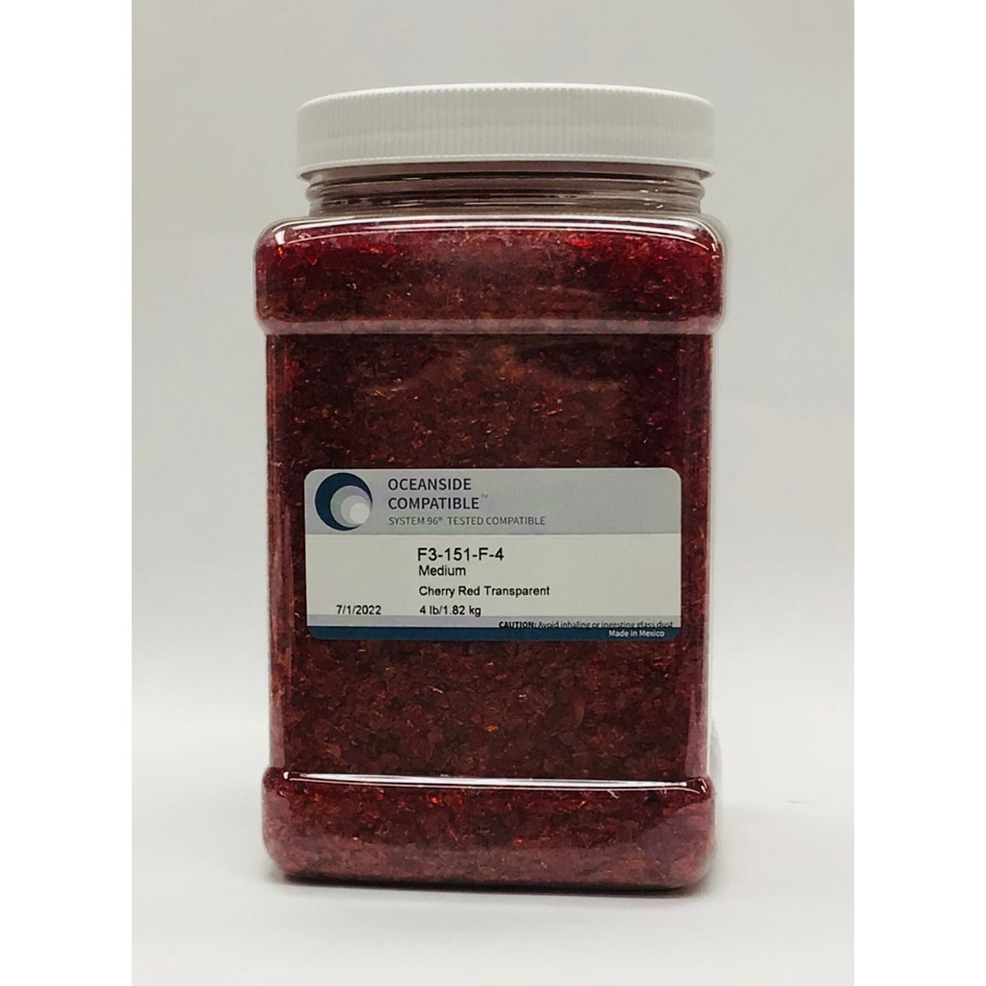 Frit, Cherry Red Transparent, 151-96-4, 4 lb jar