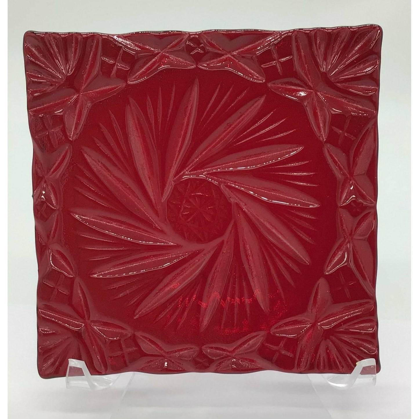 Fused Glass Textured Tiles - 5” Square