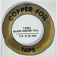 Edco 1/4" x 36 yards black coated foil tape