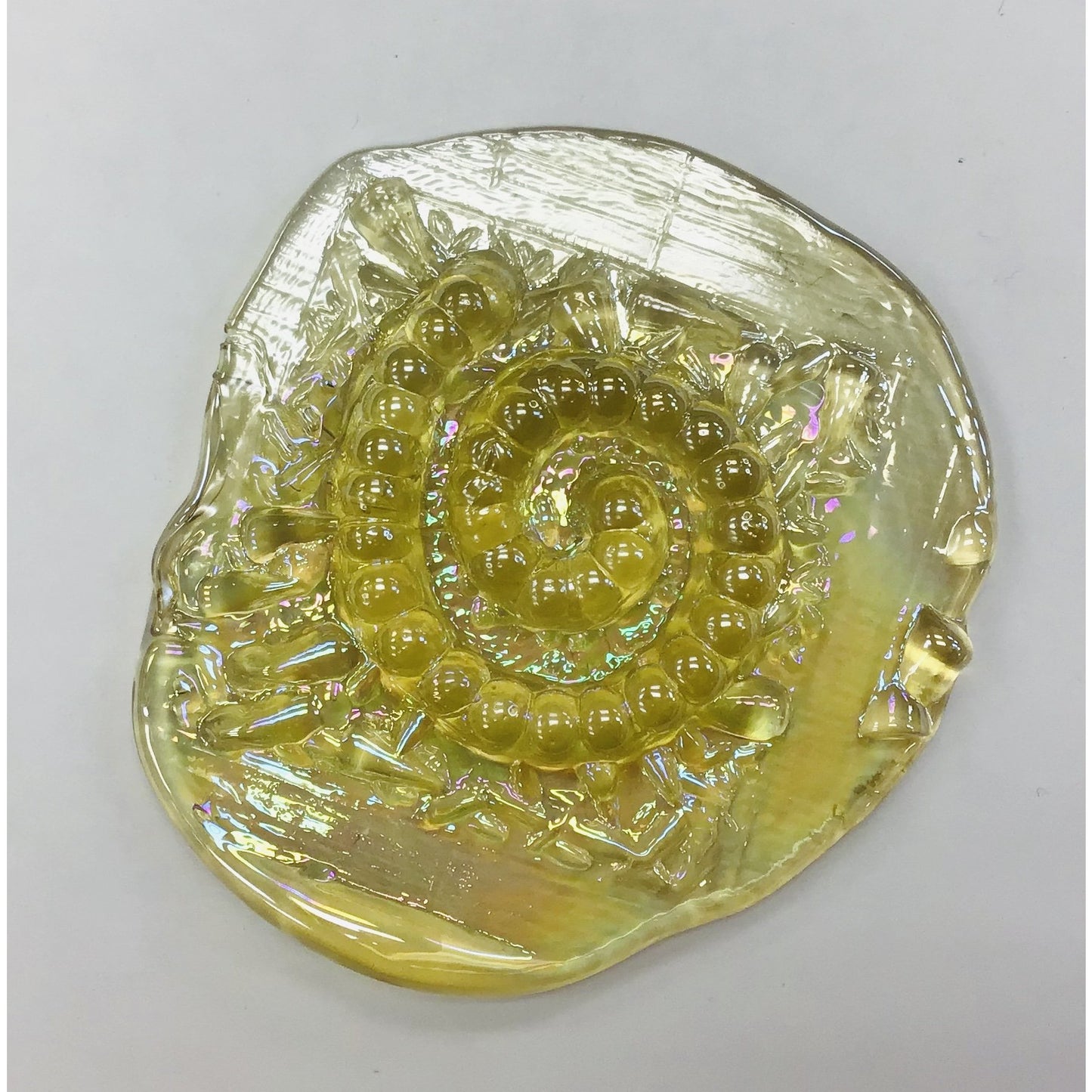 Pressed Glass Jewels - Irid Spiral