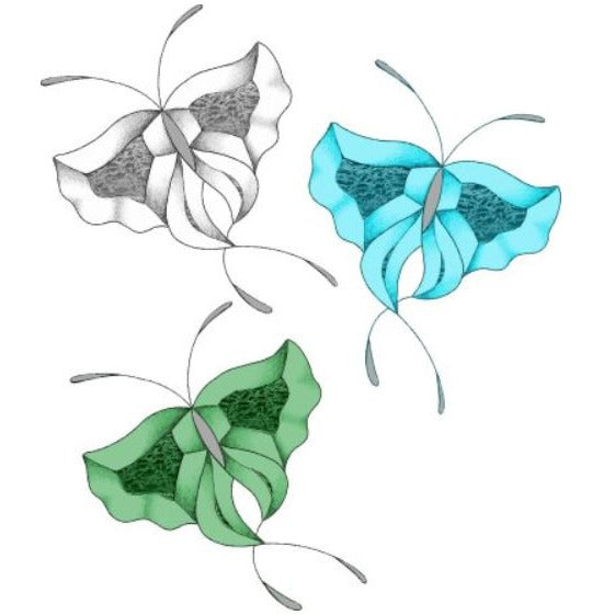 GST 113C Sapphire, Crystal & Jade Butterflies