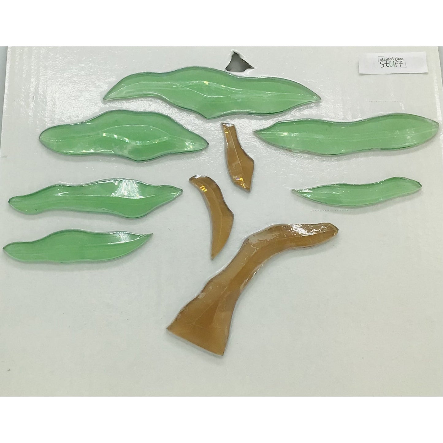 Tree Bevel Cluster, green/brown