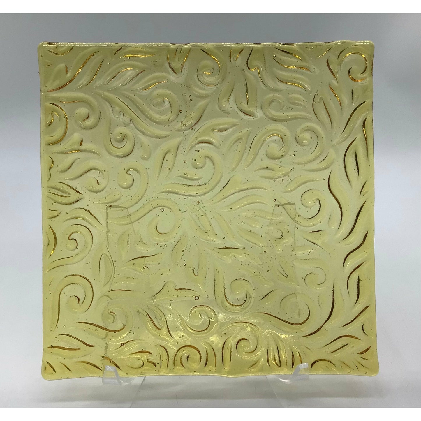 Fused Glass Textured Tiles - 8” Square