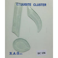EC 136, Music Note Bevel Cluster, clear