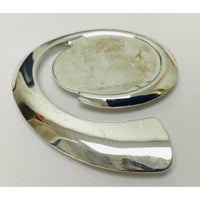 Large Silver Spiral Pendant