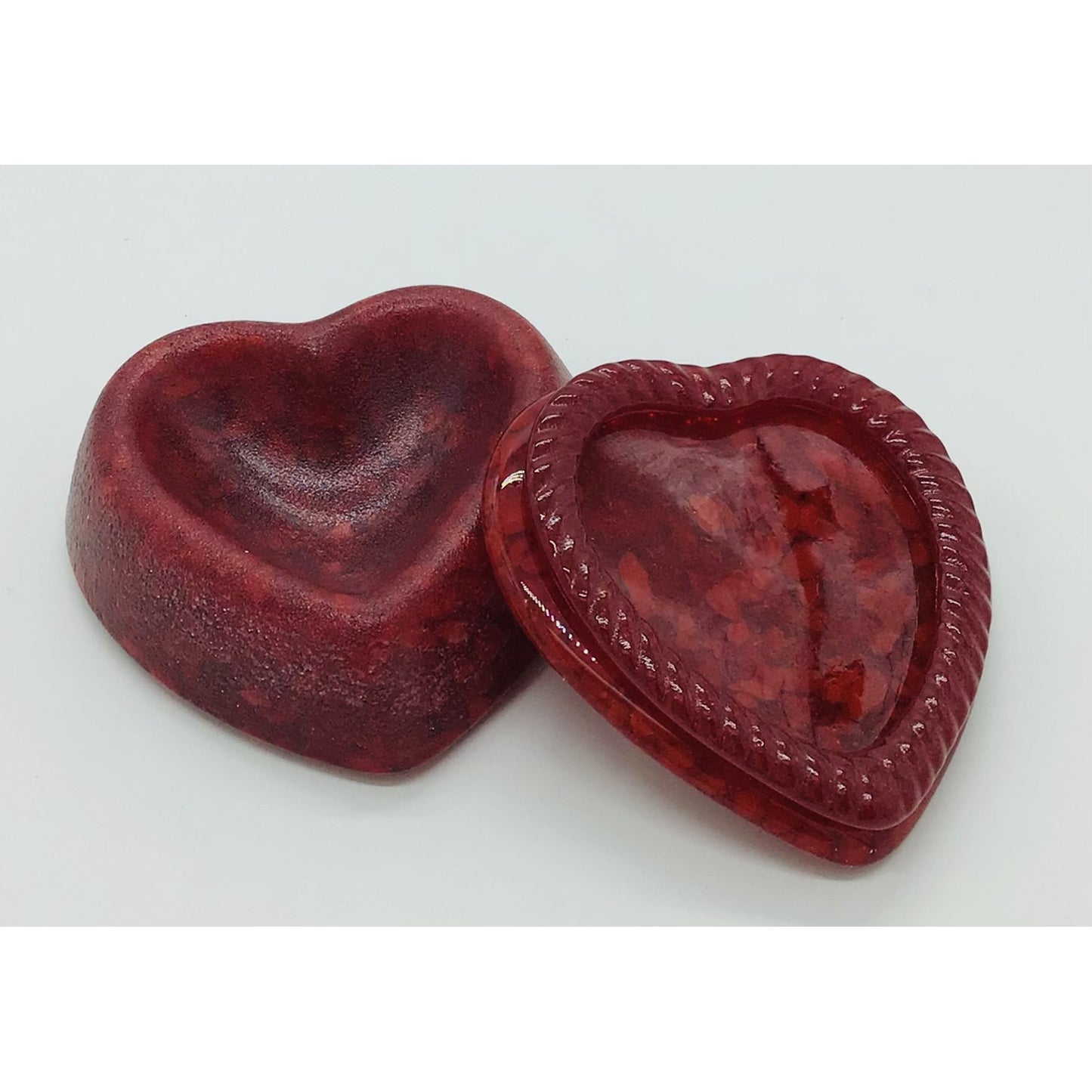 Heart Frit Cast Glass Box