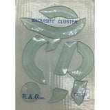 EC 135, Treble Clef Bevel Cluster, clear