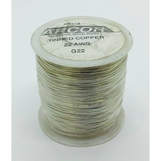 Tinned Copper Wire, 22 gauge, 1 lb roll