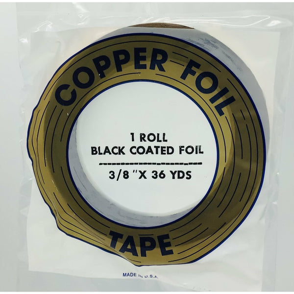 Edco 3/8" x 36 yards black-backed copper foil tape