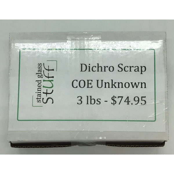 Dichro Scrap 3 lb Box - COE Unknown