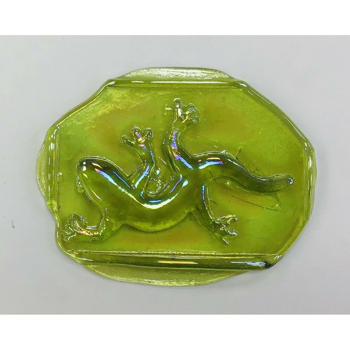 Pressed Glass Jewels - Irid Gecko