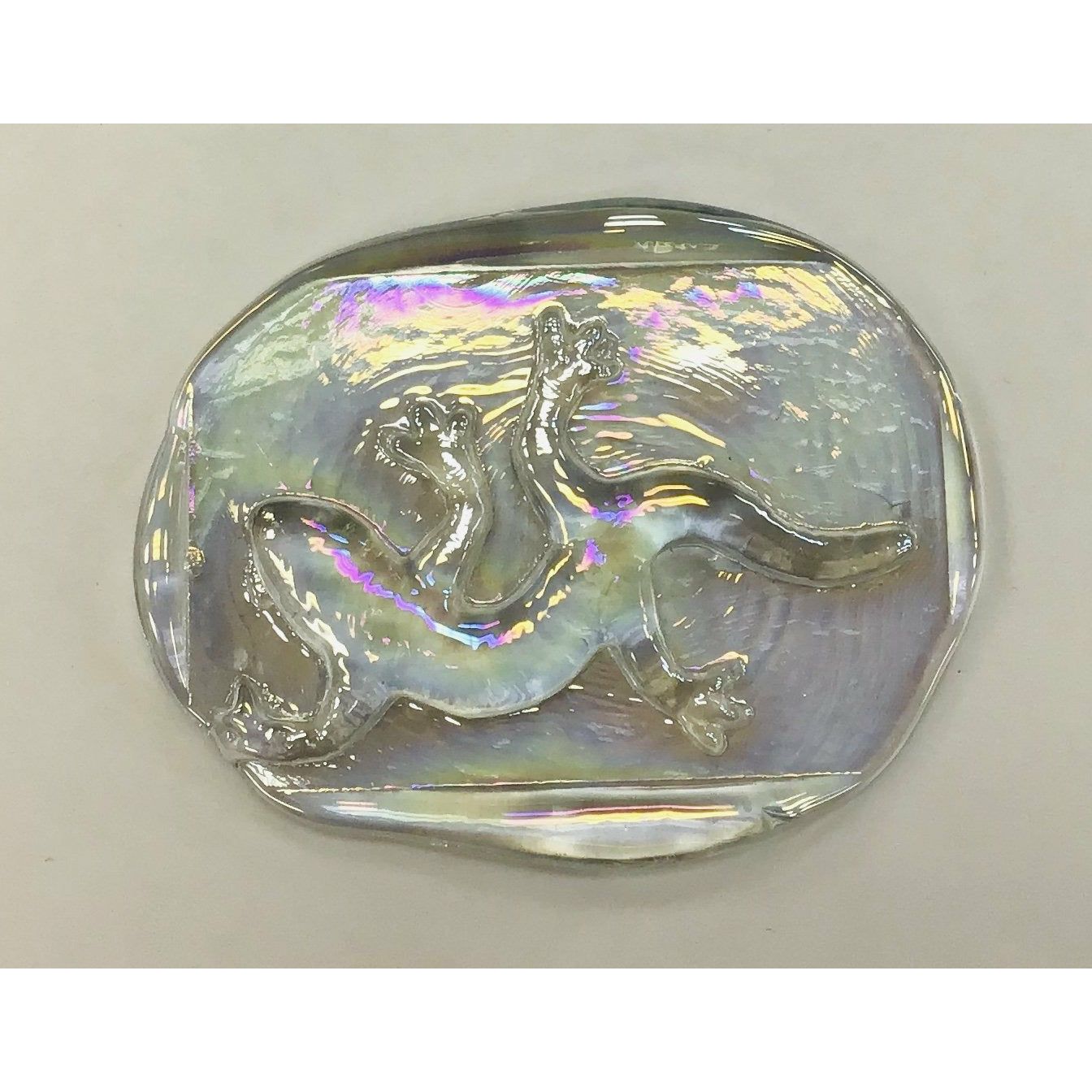 Pressed Glass Jewels - Irid Gecko