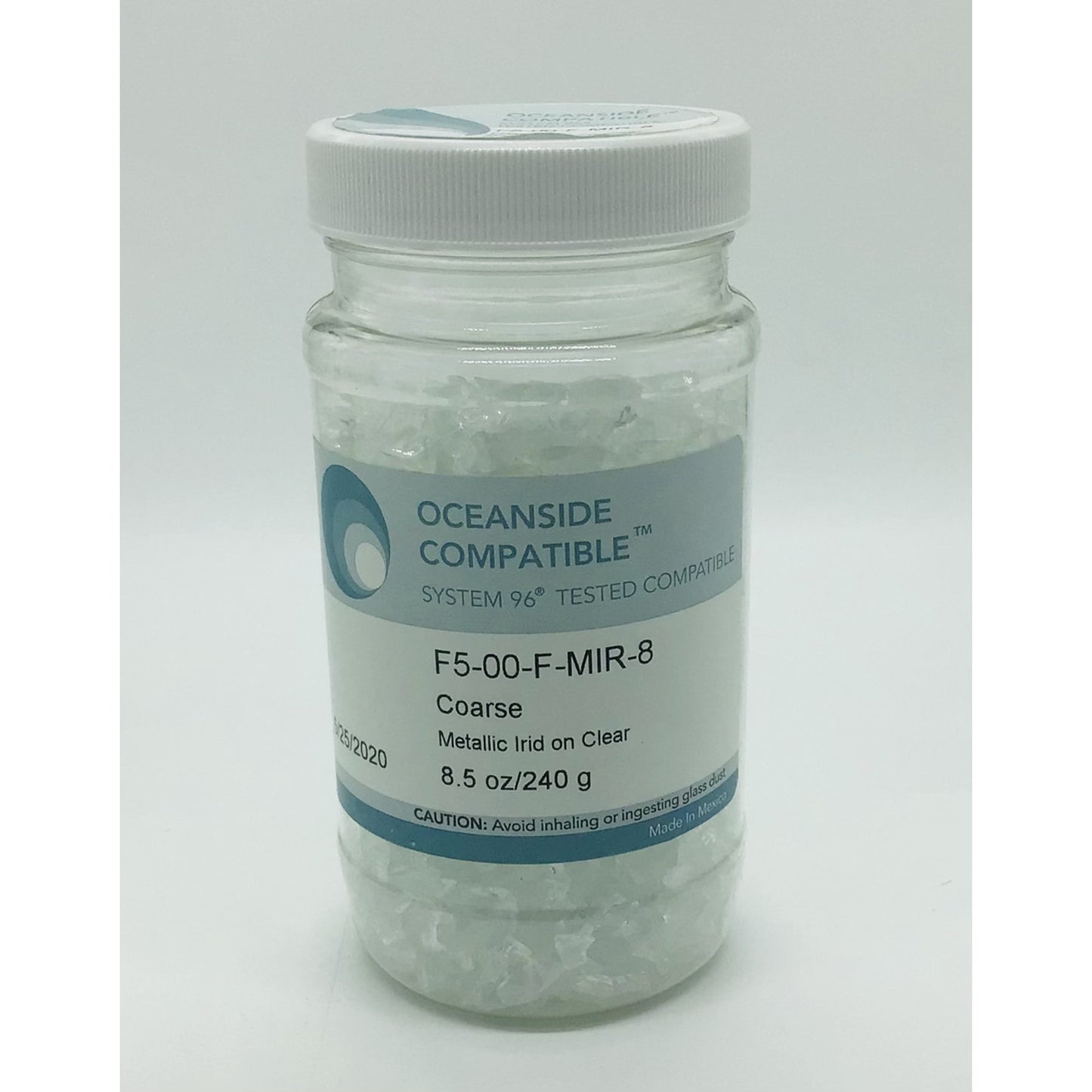 Frit, Metallic Irid on Clear, 00-96-MIR-8