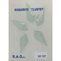 EC 227, 5-Point Star Bevel Cluster, clear