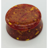 Red/yellow Frit Cast Glass Box