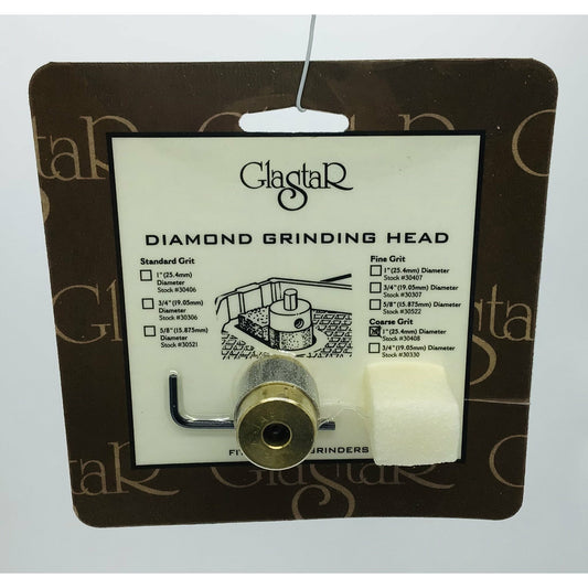 Glastar Diamond Grinding Head, 1", Coarse Grit
