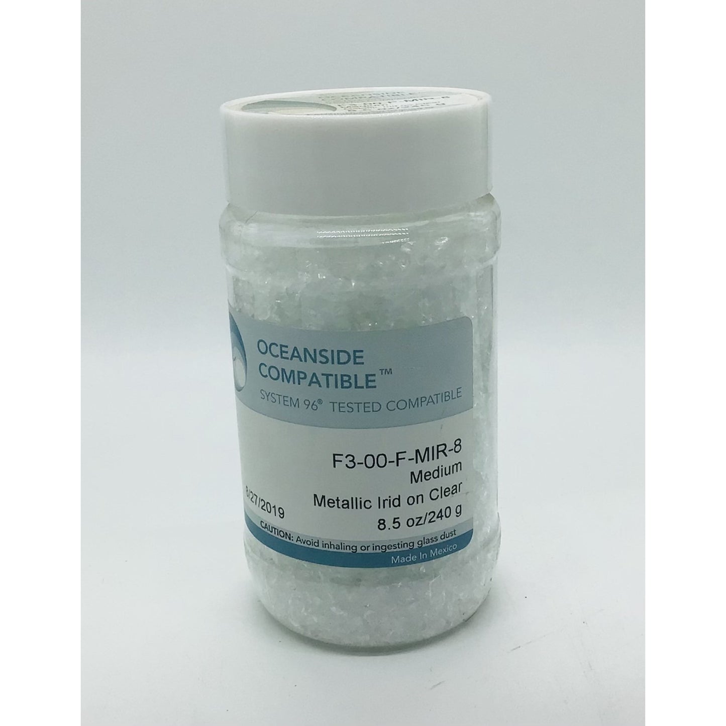 Frit, Metallic Irid on Clear, 00-96-MIR-8