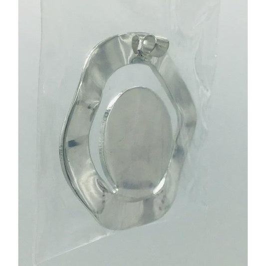 Wavy Silver Pendant Setting