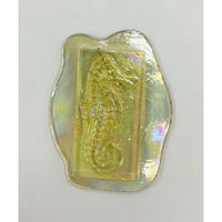 Pressed Glass Jewels - Irid Seahorse